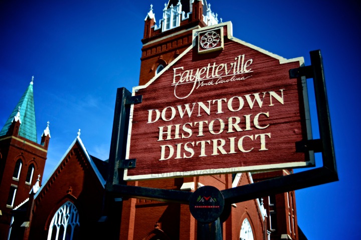 Historic Fayetteville NC Sign